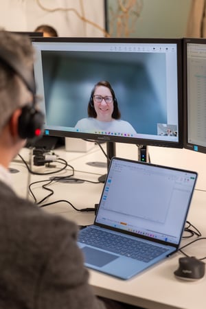 Nick_Iwona_Working - Closeup - Office