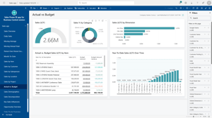 PowerBI - Sales - Actual vs Budget